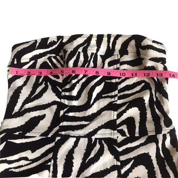 Peep women Strapless Mini Dress stretch Size S color black and white - Picture 4 of 6